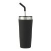 Faye 20oz Vacuum Tumbler w/ SS Straw Black