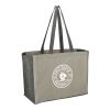 Recycled Cotton Contrast Side Shopper Tote Standard | Natural-Black | No Imprint | not available | not available
