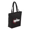 Maine 8oz Cotton Canvas Zippered Tote Standard | Black | No Imprint | not available | not available