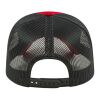Cap America Two-Tone Trucker Mesh Back Cap Red-Black | Embroidery | - Across Right Side Seam | 4.00 Inches × 1.50 Inches