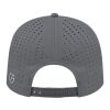 Cap America Perforated Performance Snap Back Cap Graphite | Embroidery | - Across Left Side Seam | 4.00 Inches × 1.50 Inches
