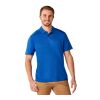 Men's AMOS Eco SS Polo Standard | Metro Blue | 3XL | No Imprint | not available | not available