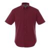 Men's STIRLING Short Sleeve Shirt Maroon Heather | 4XL