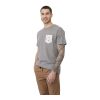 Men's MONROE Short Sleeve Pocket Tee Gray-White | S