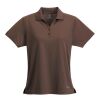 Women's MORENO TEXT MICRO SS POLO Standard | Mocha | XL | No Imprint | not available | not available