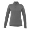 Women's TAZA Knit Quarter Zip Heather Dark Charcoal | XL