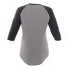 Women's DAKOTA Three Quarter Tee Heather Dark Charcoal-Medium Heather Grey | 3XL