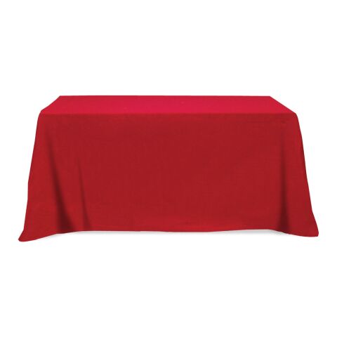 Flat Poly/Cotton 3-sided Table Cover - fits 6&#039; standard table Red | No Imprint | not available | not available