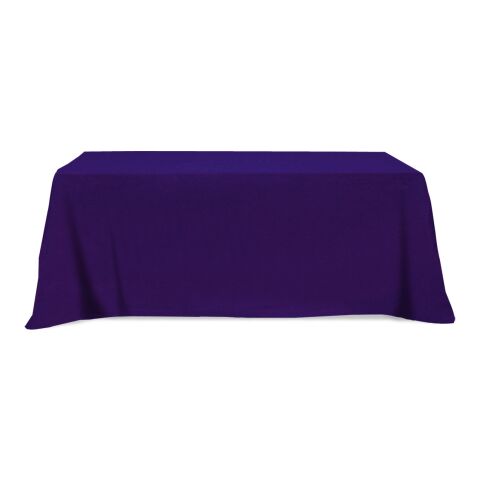 Flat Poly/Cotton 3-sided Table Cover - fits 8' standard table Purple | No Imprint | not available | not available