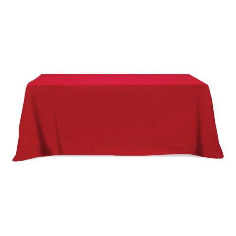 Flat Poly/Cotton 3-sided Table Cover - fits 8&#039; standard table Red | No Imprint | not available | not available