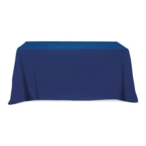 Flat Poly/Cotton 4-sided Table Cover - fits 6' standard table Matte Navy