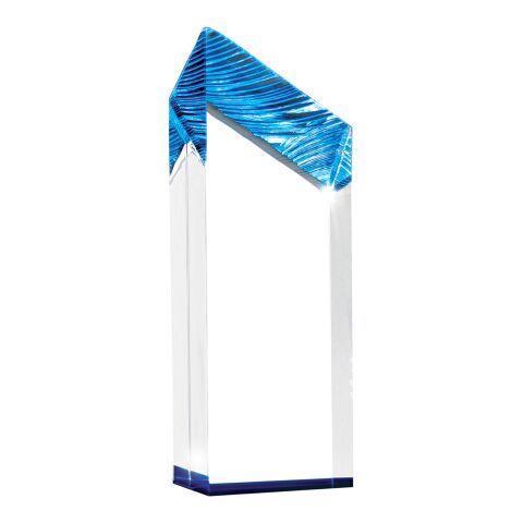 Large Chisel Tower Award Translucent Blue | No Imprint