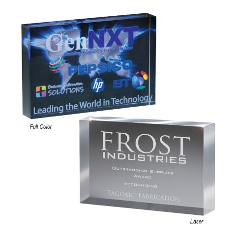 Medium Freestanding Block Award White | No Imprint