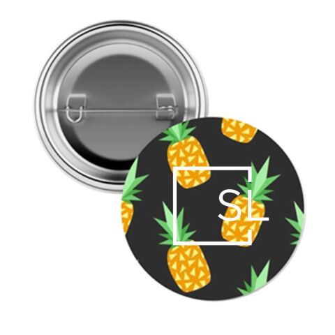 Full Color Pin Back Button Silver | No Imprint | not available