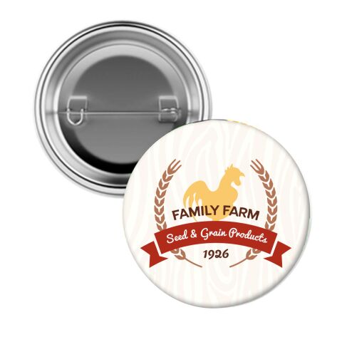 2&quot; Full Color Pin Back Button Silver | No Imprint | not available