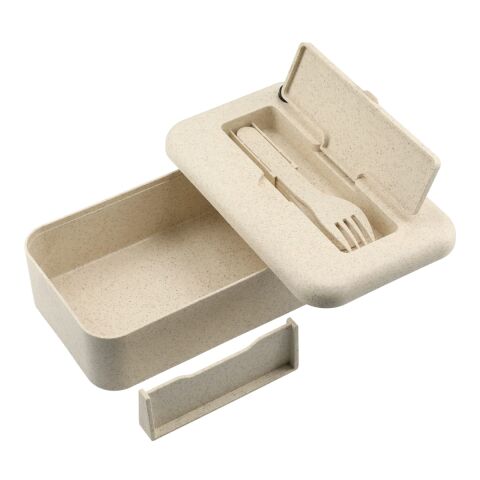Bamboo Fiber Lunch Box with Utensil Pocket Light Yellow | No Imprint | not available | not available