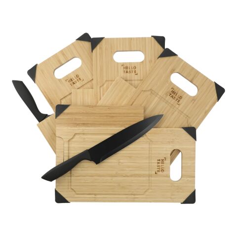 Bamboo Cutting Board with Knife Standard | Natural | No Imprint | not available | not available
