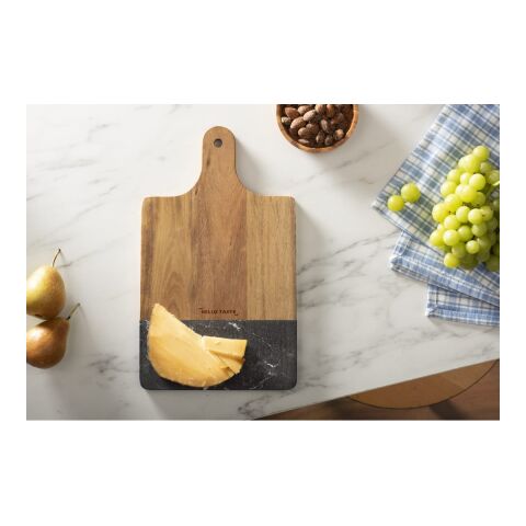 Black Marble and Wood Cutting Board Standard | Black | No Imprint | not available | not available