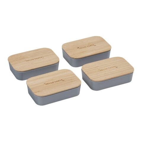Bamboo Fiber Lunch Box with Cutting Board Lid Standard | Gray | No Imprint | not available | not available