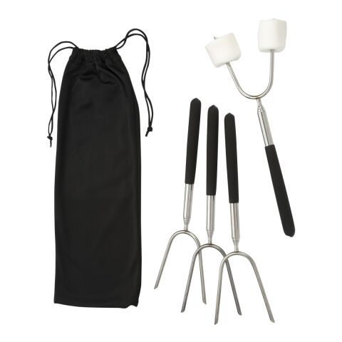 Extendable 34&quot; Roasting Sticks with Carrying Case Black | No Imprint | not available | not available