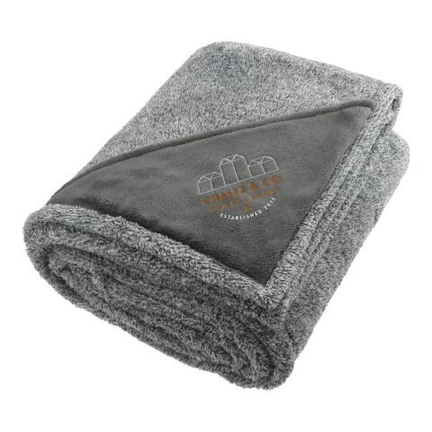 Heathered Fuzzy Fleece Blanket Charcoal | No Imprint | not available | not available