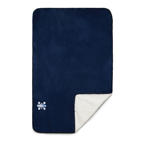 Oversized Wearable WFH Cozy Fleece Sherpa Blanket Navy