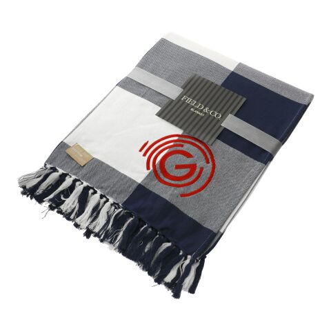 Field &amp; Co. 100% Organic Cotton Check Throw Blanke Navy | No Imprint | not available | not available