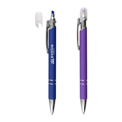 Mia Incline Pen With Highlighter Translucent Blue | No Imprint | not available | not available