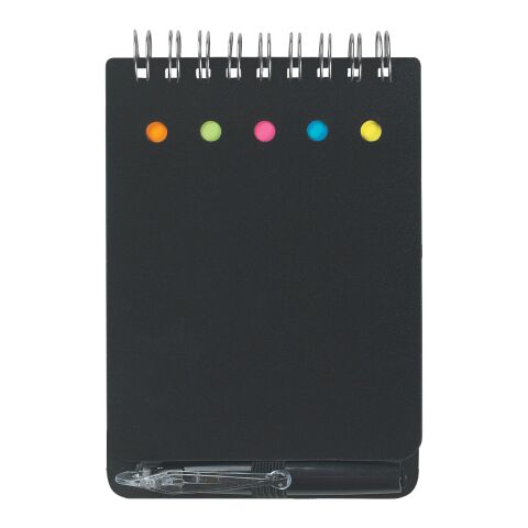 Spiral Jotter With Sticky Notes, Flags &amp; Pen Frost Black | No Imprint | not available | not available