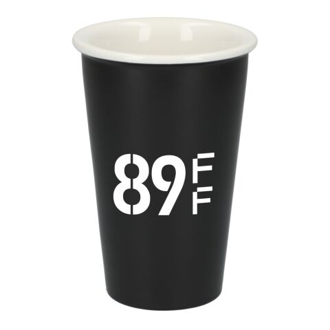 Dimple Double Wall Ceramic Cup 10oz Black | No Imprint | not available | not available