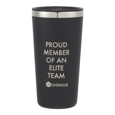 Hydro Flask® All Around™ Tumbler 20oz Standard | Black | Laser Engraving | Centered on tumbler opposite Hydro Flask, - Center of art 3.05&quot; up from bottom | 1.75 Inches × 4.00 Inches