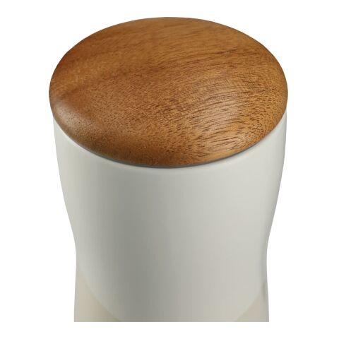 Reno Double Wall Ceramic Tumbler w/Wood Lid 10oz Standard | White | No Imprint | not available | not available