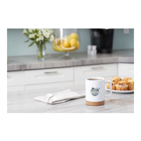 Bates 15oz Ceramic Mug w/ Cork Base White | No Imprint | not available | not available