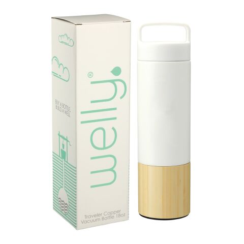 Welly® Traveler Copper Vacuum Bottle 18oz w/ GB White | No Imprint