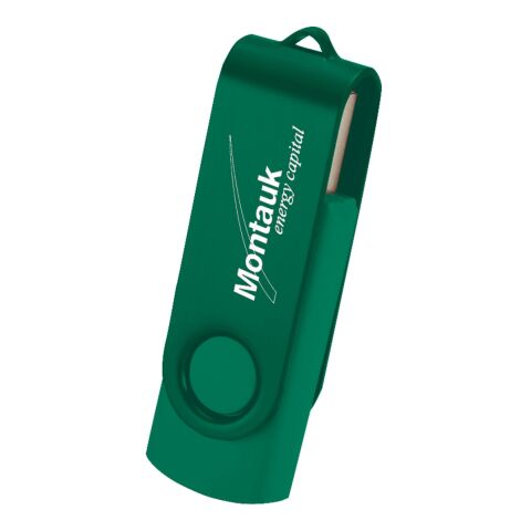 Rotate 2Tone Flash Drive 1GB Green | No Imprint