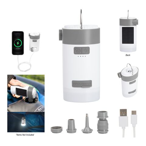 3-IN-1 PORTABLE AIR PUMP White/Gray | No Imprint | not available | not available