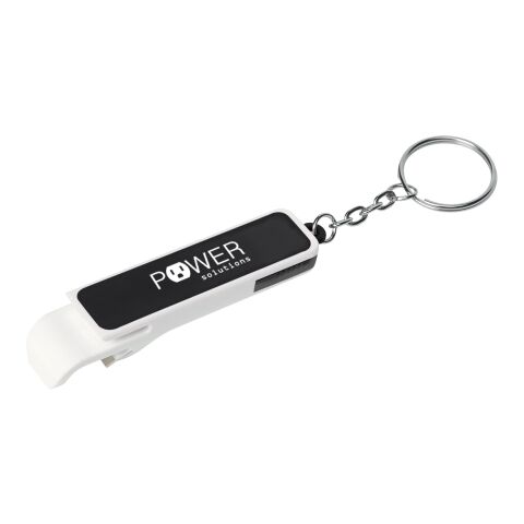 Bottle Opener/Phone Stand Key Chain White/Black | No Imprint | not available | not available