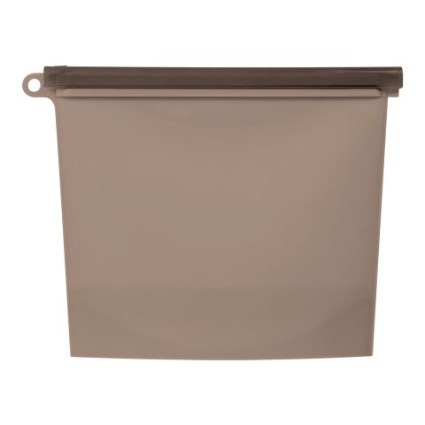 Reusable Food Bag With Plastic Slider Translucent Charcoal | No Imprint | not available | not available