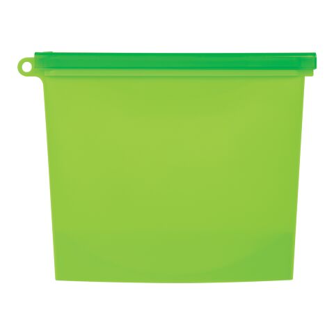 Reusable Food Bag With Plastic Slider Green