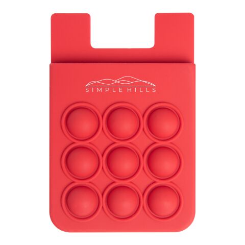 Push Pop Phone Wallet Red