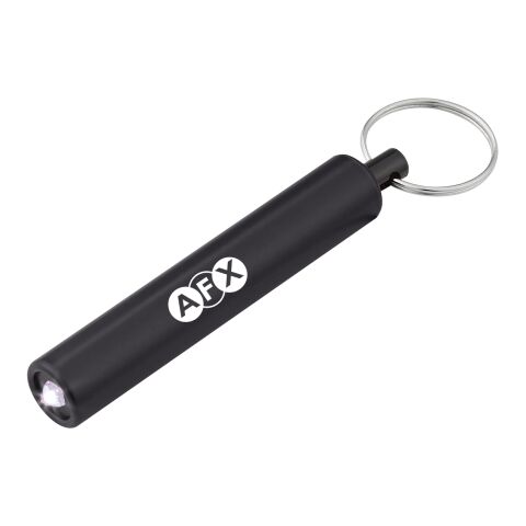 Mini Cylinder LED Flashlight Key Tag Black