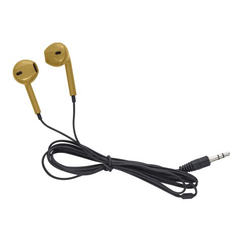 Metallic Wired Earbuds Gold