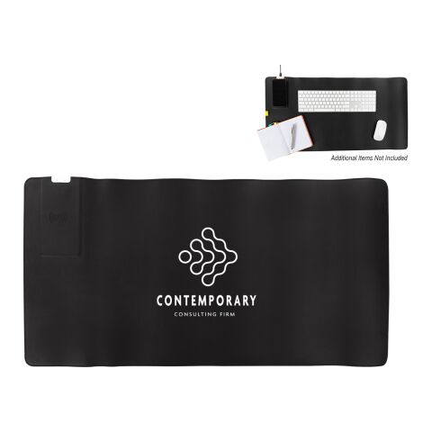 Desk Mat With 15W Wireless Charger Black | No Imprint | not available | not available
