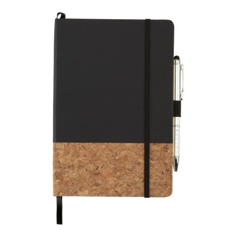 5.5" x 8.5" Lucca Cork Hard Bound JournalBook® Black | No Imprint | not available | not available