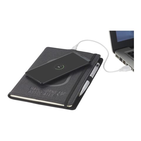 5.5&quot; x 8.5&quot; Walton Wireless Charging JournalBook® Black | No Imprint | not available | not available