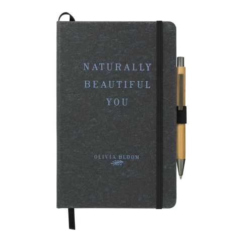 5.5" x 8.5" Recycled Leather Bound JournalBook® Black | No Imprint | not available | not available