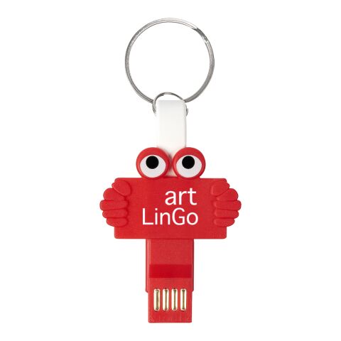 Clipster Buddy 3-In-1 Charging Cable Key Ring Red | No Imprint | not available | not available