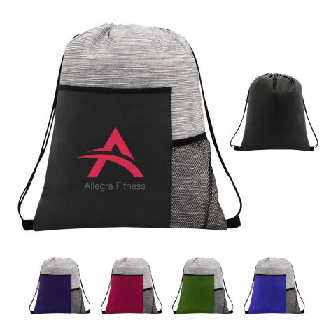 Portage Non-Woven Drawstring Bag Black | No Imprint | not available | not available