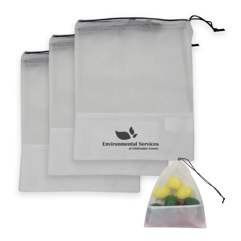 3 PC. Market Mesh Set With 100% RPET Material White | No Imprint | not available | not available