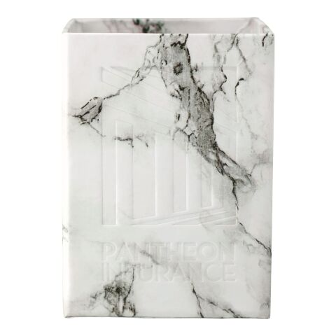 4 Piece Faux Marble Desktop Set White | No Imprint | not available | not available